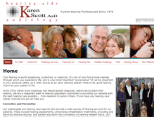 Tablet Screenshot of karenscottaudiology.com